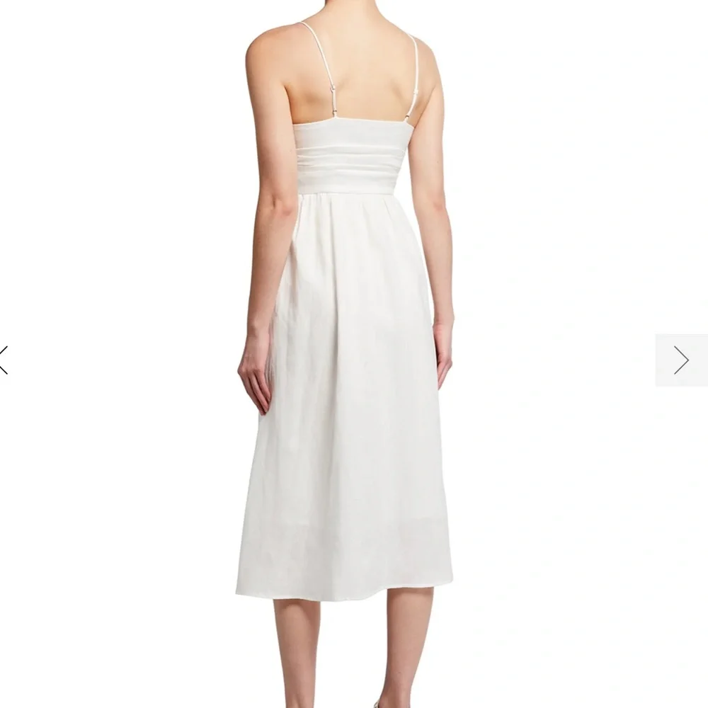 NWT A.L.C. Daniela Tie-Front Midi Dress - Picture 2 of 10